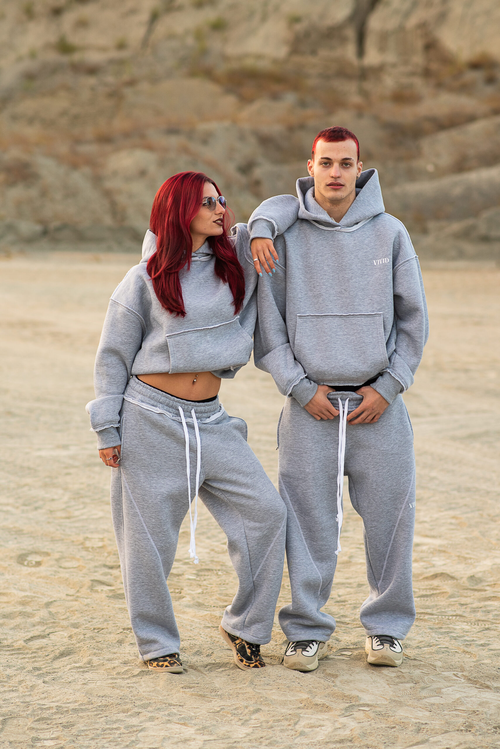 GREY VIVID TRACKSUIT HOODIE - Image 4